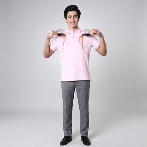 Chemise polo pour homme, coupe confortable, 100% coton, résistante aux taches et à l'huile, hydrofuge, douce, respirante, motif uni, tricotée - Product Image 1