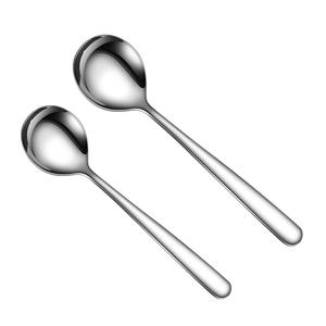 Elegante Cuchara de Acero Inoxidable 316, Color Sólido, Duradera, Redonda, para Postre, para Adultos, Vajilla Promocional - Product Image 2