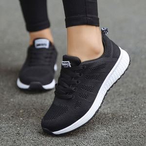 Scarpe vulcanizzate da passeggio in Mesh traspirante alla moda scarpe sportive bianche da donna Tennis da donna scarpe da Fitness - Product Image 2