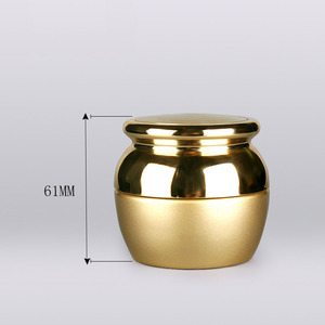<span class=keywords><strong>Crema</strong></span> corporal de lujo para el cuidado de la piel, contenedor de 50g, Frasco redondo de vidrio dorado para cosméticos con tapa dorada - Product Image 3