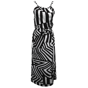 Kadın seksi Zebra desen baskı elbise yaz Boho rahat kolsuz uzun Maxi akşam parti plaj elbise Sundress - Product Image 5
