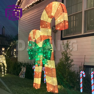 Decoración Luminosa LED de Bastón de Caramelo Rojo y Blanco Grande para Navidad, Festivales Callejeros, Eventos Comerciales y Exhibiciones - Product Image 6