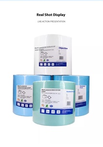 Công Nghiệp Màu Xanh Dùng Một Lần Phòng Sạch Giấy Lau Cuộn Nhiệm Vụ Nặng Nề Bụi Không Dệt <span class=keywords><strong>Woodpulp</strong></span> Polyester Cho Phòng Thí Nghiệm Sử Dụng - Product Image 5