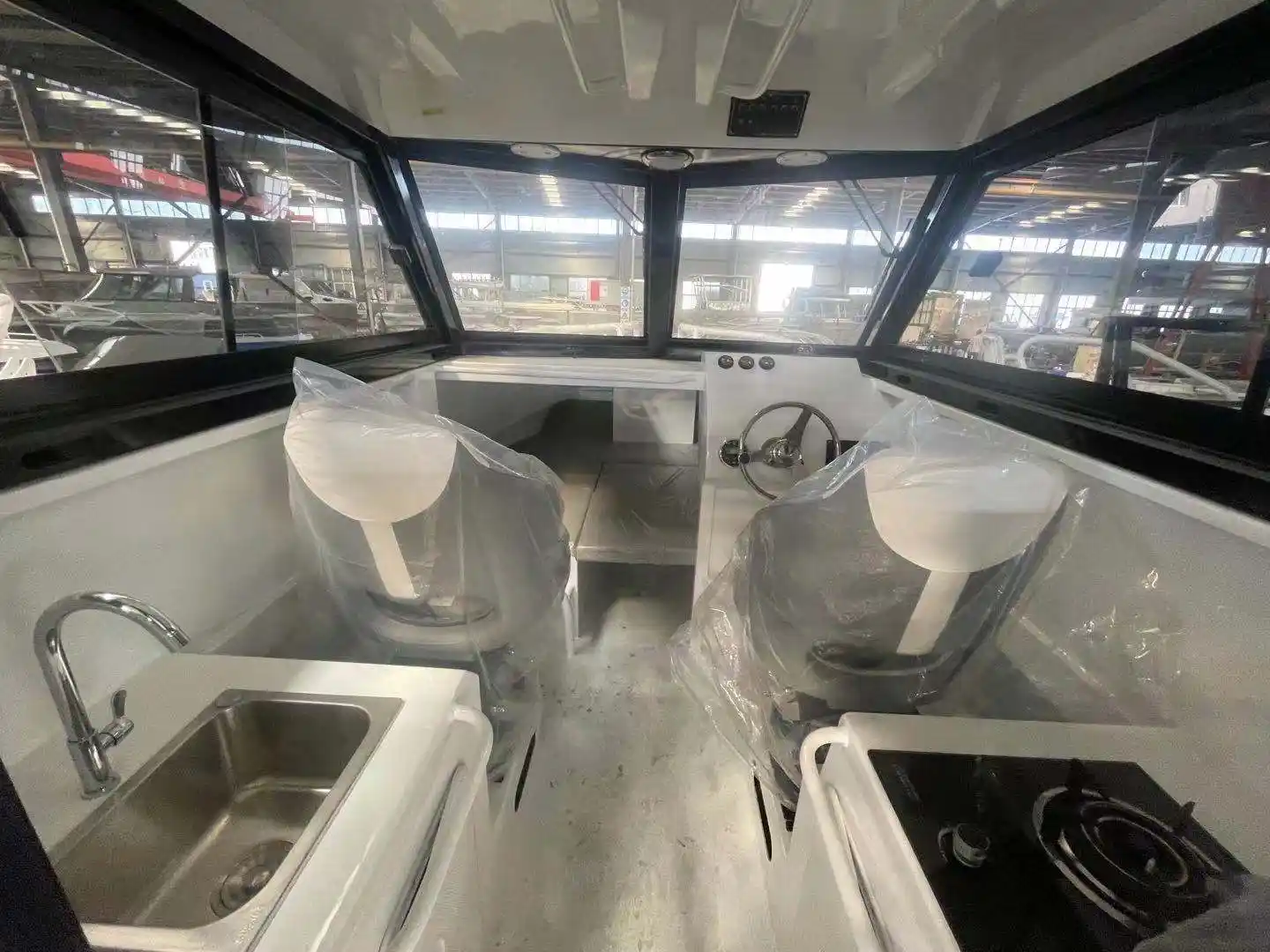 Алюминиевая скоростная лодка Poseidon 7,9 м для рыбалки, спортивная яхта с унитазом и кухней для всей семьи