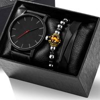 Bracelet de montres en cuir pour hommes, montre-bracelet sport pour hommes boîtier en alliage montre-bracelet à quartz cadeau/