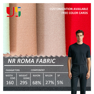 Tela Suave y Resistente para Primavera/Otoño, Peso Medio, Tejido <span class=keywords><strong>de</strong></span> <span class=keywords><strong>Punto</strong></span> Ponte <span class=keywords><strong>Roma</strong></span> <span class=keywords><strong>de</strong></span> Nailon, Rayón y Spandex para Prendas <span class=keywords><strong>de</strong></span> Hombre/<span class=keywords><strong>Mujer</strong></span> - Product Image 1