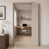 Porte intérieure pliante à 180 degrés la plus vendue, moderne, finition PET, porte composite pour chambre à coucher, salon et petit appartement