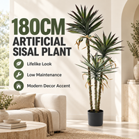 Arbre Bonsaï Artificiel en Sisal 180CM Résistant aux UV Accessoires de Jardin Décoration Urbaine pour Entrées et Fontaines d'Eau Vente en Gros