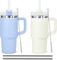 Vaso con asa de 14Oz y logotipo personalizado, mini termos térmicos para niños, vasos de agua de acero inoxidable sin BPA para niños