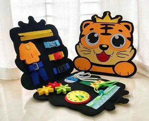 Tableau d'activités <span class=keywords><strong>pour</strong></span> apprendre à s'habiller et à nouer les lacets, avec sac de rangement, jouet éducatif <span class=keywords><strong>pour</strong></span> enfants, développement de la motricité fine et aide pédagogique <span class=keywords><strong>pour</strong></span> la vie quotidienne - Product Image 3