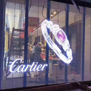 Pantalla LED Transparente para Publicidad en Interiores, Pantalla de Malla Transparente para Exteriores P3.91 en Vidrio de Ventana LF0015, Cortina LED Transparente D - Product Image 1