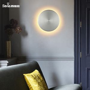 サビアモダン屋内LED 16Wアルミ丸型ウォールマウントランプ廊下通路バルコニー背景ガーデンウォールライト屋外IP44 - Product Image 2