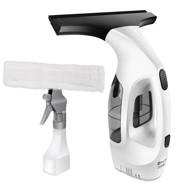 Cordless Window Vacuum Squeegee Detachable Water Tank Brushless Motor 3 Modes 1L Dust Bin for Hotels Outdoor Household Car Use