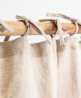 Voilage en mélange de lin naturel, texture douce, filtre la lumière, pour la décoration intérieure de maison, villa, hôtel