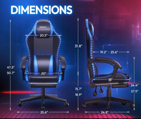 Fauteuil de Gaming Inclinable Ergonomique Haut de Gamme avec Lumières LED RGB, Hauteur Réglable et Vérin à Gaz 4 Positions - Idéal pour le Bureau et le Gaming