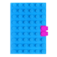 Carnet à couverture rigide en silicone personnalisable, cadeau créatif en blocs de construction A5/A6