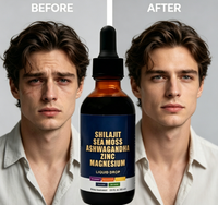 Gouttes liquides de complexe de Shilajit de qualité supérieure |   Complément alimentaire à base d'algues marines, d'ashwagandha, de zinc et de magnésium pour le soutien complet de la santé du corps