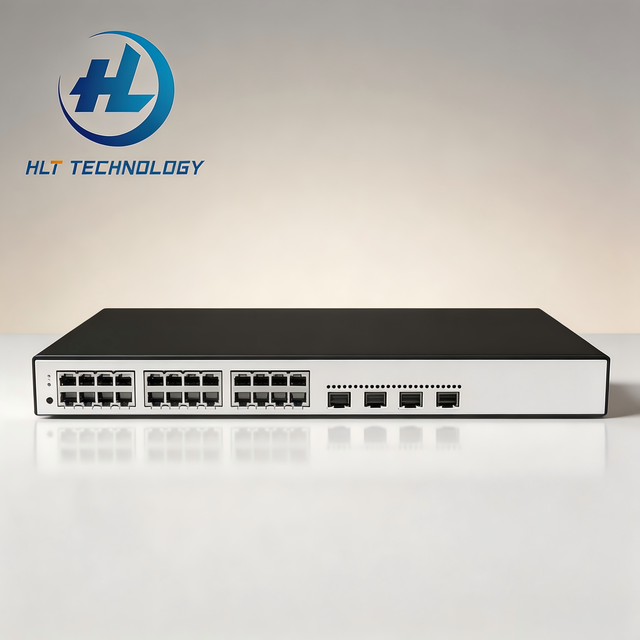 S5735-L24P4XE-A-V2 24 Port Poe Switch with 24*10/100/1000BASE-T Ports 4*10GE SFP+ Port Stack Ports POE AC Power Ethernet Switch