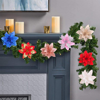 Weihnachtliche Kunstblumen Weihnachtskranz-Zubehör Weihnachtsbaumdekoration