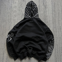 Sweat-shirt à capuche avec impression de logo personnalisé, motif araignée, broderie 3D, veste à capuche surdimensionnée unisexe