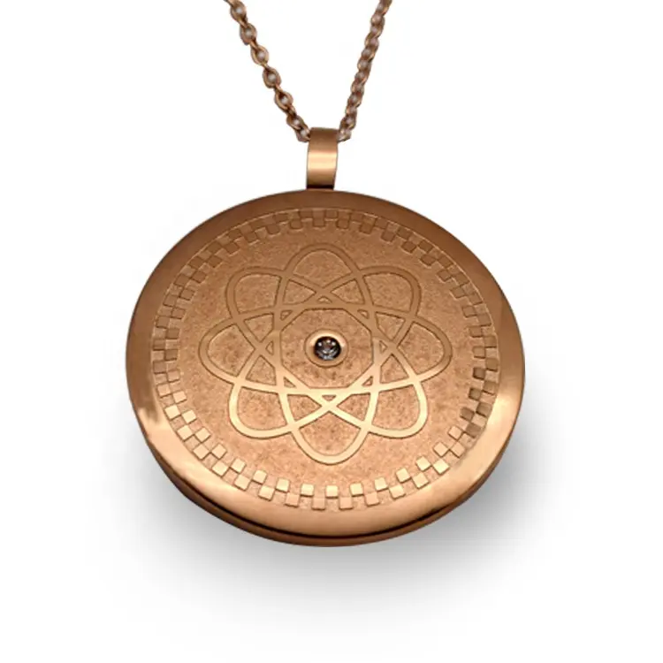 Pendentif métallique iions énergétiques, bijoux de fantaisie en acier inoxydable, pendentif tendance, collier pour hommes et femmes, boîte chaîne, personnalisé