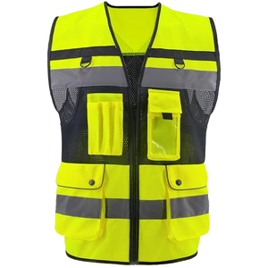 Low MOQ In Stock High <b>Reflective</b> <b>Tape</b> Safety Vest Customized Breathable Safety Vest Lightweight - Product Image 4