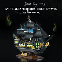 Bloques de Construcción de Barco Pirata que Brillan en la Oscuridad EPT, 1576/2024 Piezas, Modelo de Barco Fantasma, Set de Exhibición DIY, Regalo para Niños y Adultos a Partir de 6 Años