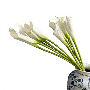 Nouvelle fleur artificielle de lys calla en PU de style chinois pour la décoration de mariage, la décoration intérieure, la photographie en extérieur, design EV <span class=keywords><strong>Arum</strong></span> bouclé - Product Image 1