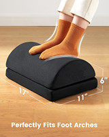 Repose-pieds pour sous le bureau au travail Tabouret en mousse à mémoire de forme à hauteur réglable pour le soulagement des douleurs dorsales et le soutien lombaire des jambes