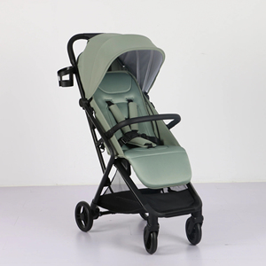 El cochecito de bebé es ligero y plegable y puede sentarse o acostarse en un carrito de mano de cuatro ruedas plegable con un solo clic - Product Image 4