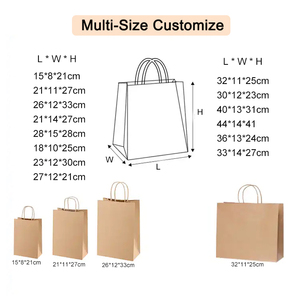 Bolsas de Papel para Regalos al por Mayor, Bolsas de Papel Kraft Personalizadas con su Propio Logotipo, Impresión Offset en Blanco, Negro y Marrón - Product Image 3