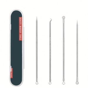 4-teiliges Set zur Entfernung von Akne, Mitessern und Hautunreinheiten - Hautpflege für Frauen, Aknebehandlung, Porenreiniger mit Nadelhaken - Product Image 3