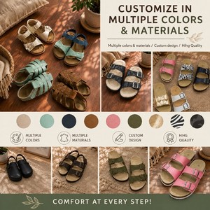Elegantes Sandalias de Cuero Genuino para Mujer, para Playa y Resort, con Suela de EVA, Punta Abierta, Personalizables al por Mayor para Vacaciones en la Costa - Product Image 3
