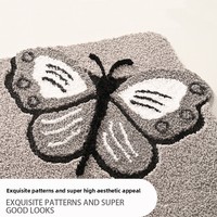 Tapis d'entrée moderne et minimaliste en polyester floqué, tapis de salon, tapis de chevet de chambre à coucher, tapis d'étude pour enfants