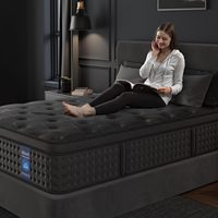 Matelas orthopédique européen de luxe pour hôtel hypoallergénique Matelas dans une boîte Matelas hybride hybride à ressort en mousse à mémoire de forme en gel de haute qualité