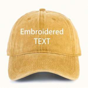 Casquette de baseball vintage délavée rouge brodée sur mesure, en coton réglable, texte blanc, pour fêtes, voyages, événements, Terry Dobby Common - Product Image 6