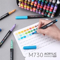 Ensemble de marqueurs à peinture acrylique ultime de 192 couleurs, palette complète de couleurs, stylos à peinture opaque, peinture professionnelle pour artistes, studio d'art, lot en vrac PET