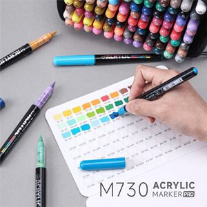 Ensemble de marqueurs à peinture acrylique ultime de 192 couleurs, <span class=keywords><strong>palette</strong></span> complète de couleurs, stylos à peinture opaque, peinture professionnelle pour artistes, studio d'art, lot en vrac PET - Product Image 3