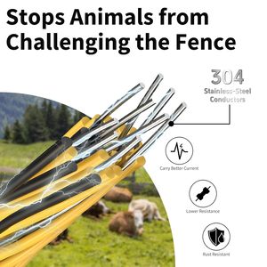 ลวดรั้วไฟฟ้าสำหรับการเกษตรนิวซีแลนด์ โพลีไวร์ป้องกันสัตว์ป่า ลวดโพลีไวร์สำหรับป้องกันช้างและแกะ รั้วไฟฟ้าโพลีไวร์ - Product Image 3