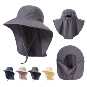 Quick Dry Nylon Neck Flap <b>Sun</b> <b>Hat</b> With Wide Brim <b>Men</b> Women UPF 50+ Hiking Safari Fishing Caps Perfect for Outdoor Adventures - Product Image 2