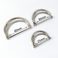 Untuk BF338 25/30/40mm Aksesori garmen bagasi paduan pelat Listrik cincin D berbentuk D ganda kualitas tinggi gesper penyesuaian