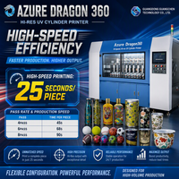 Imprimante cylindrique UV Azure Dragon 360 avec Ricoh G5i Epson I1600 pour l'impression en relief 3D sur bouteille, tasse, balle, céramique