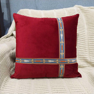 Housse de coussin <span class=keywords><strong>d</strong></span>écorative en velours jacquard de luxe 18 x 18, matériau de haute qualité, taies <span class=keywords><strong>d</strong></span>'<span class=keywords><strong>oreiller</strong></span> à sangle - Product Image 6