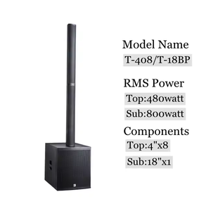 Equipo de Sonido en Vivo T408 para Club, Altavoces Activos de Columna de 4 Pulgadas para Interiores, T-408/T-18P, Caja de Sonido Musical, Equipo de Sonido Ve T - Product Image 4