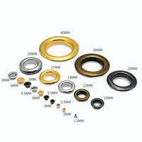 Œillets de rideaux SAS de qualité supérieure, plaqués or et argent, de 1,5 mm à 40 mm, diverses tailles, avec passants