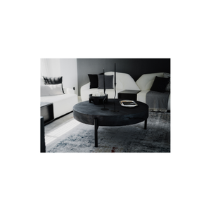 Mesa de centro negra rústica Premium, muebles de sala de estar hechos a mano para interiores, madera de teca decorativa Premium para uso doméstico - Product Image 1