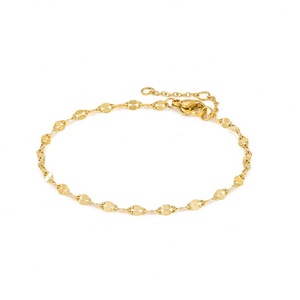 Trendy Anti Tarnish Wholesale Custom Brand logo 14k 18k PVD Gold Plated Stainless Steel Lip Chain <b>Bracelet</b> <b>for</b> Women <b>Men</b> - Product Image 6