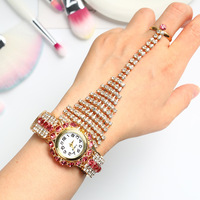Umweltfreundliche Damen-Analoguhr mit Quarzwerk und Strass-Armband im Modischen Design