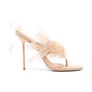 Novedades 2026, Sandalias de Diseño con Decoración de Plumas, Zapatos de Fiesta para Mujer, Zapatos de Boda - Product Image 2