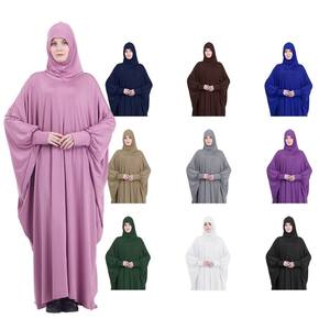 批发土耳其一体式高品质祈祷头巾头顶踝长穆斯林女装Khimar Jilbab Abaya - Product Image 5